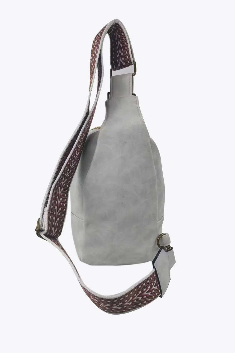 Adjustable Strap PU Leather Sling Bag