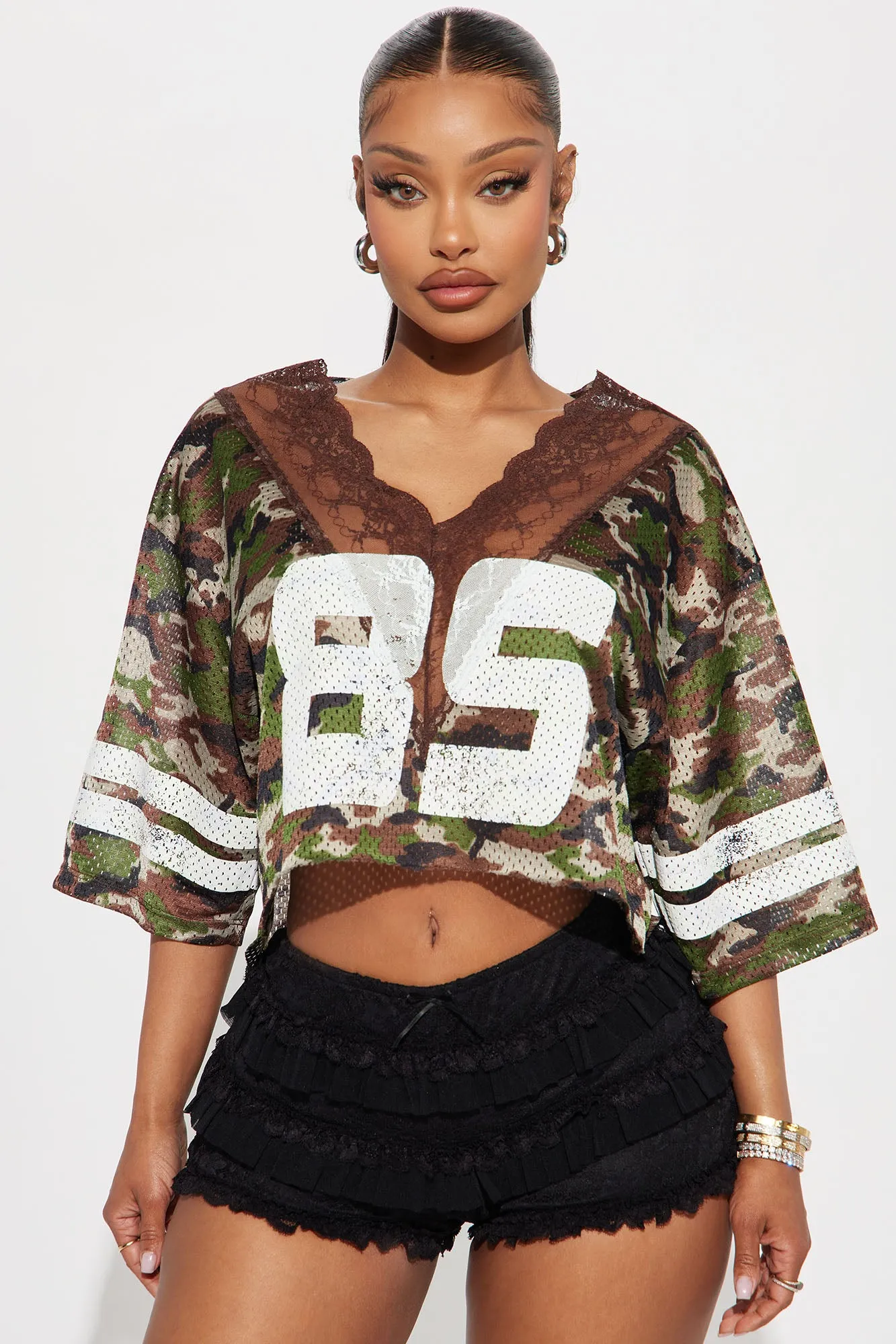Alix Camo Jersey Tee - Camouflage