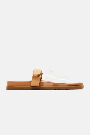 Ayana Clear Casual Slides - Beige