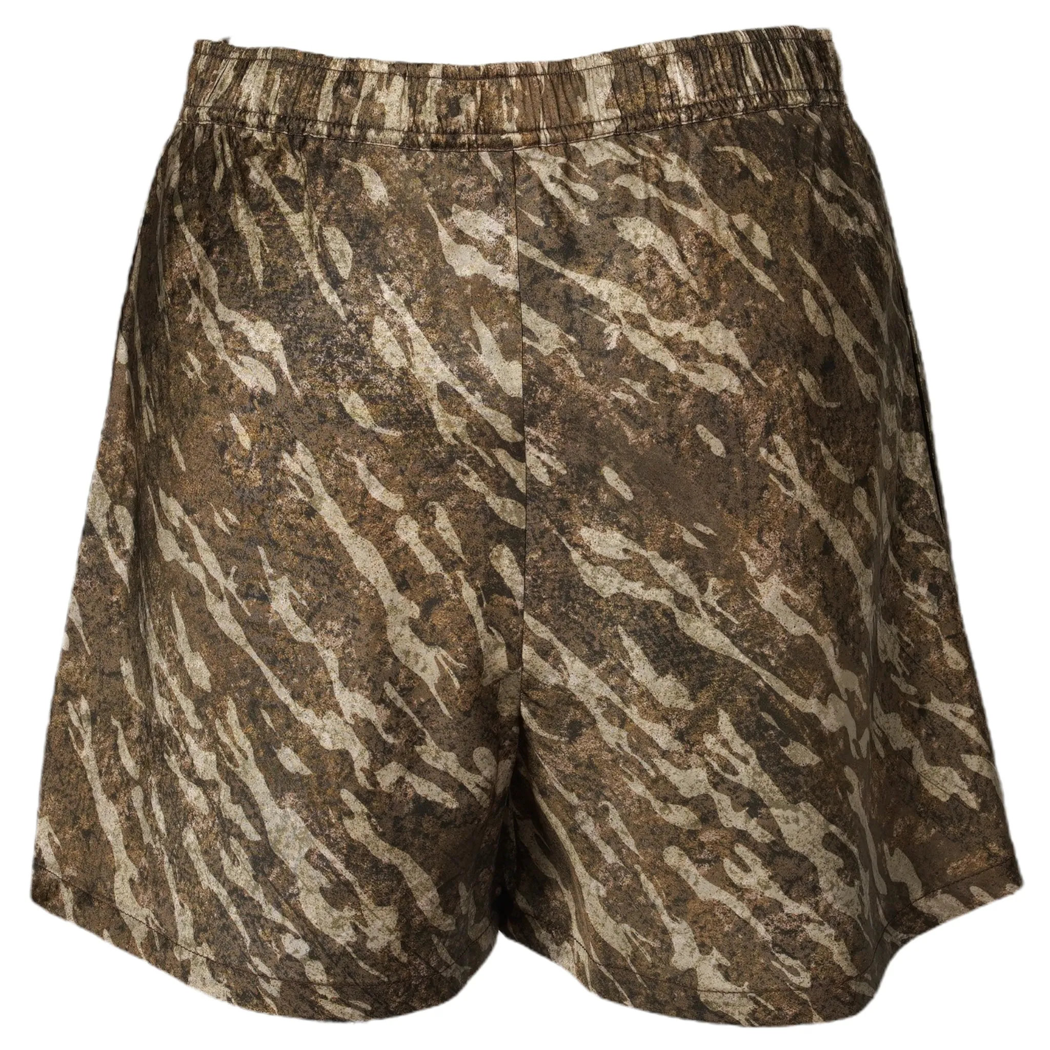 CAMOUFLAGE PATTERN LACE DECORATIVE SHORTS / CAMOUFLAGE