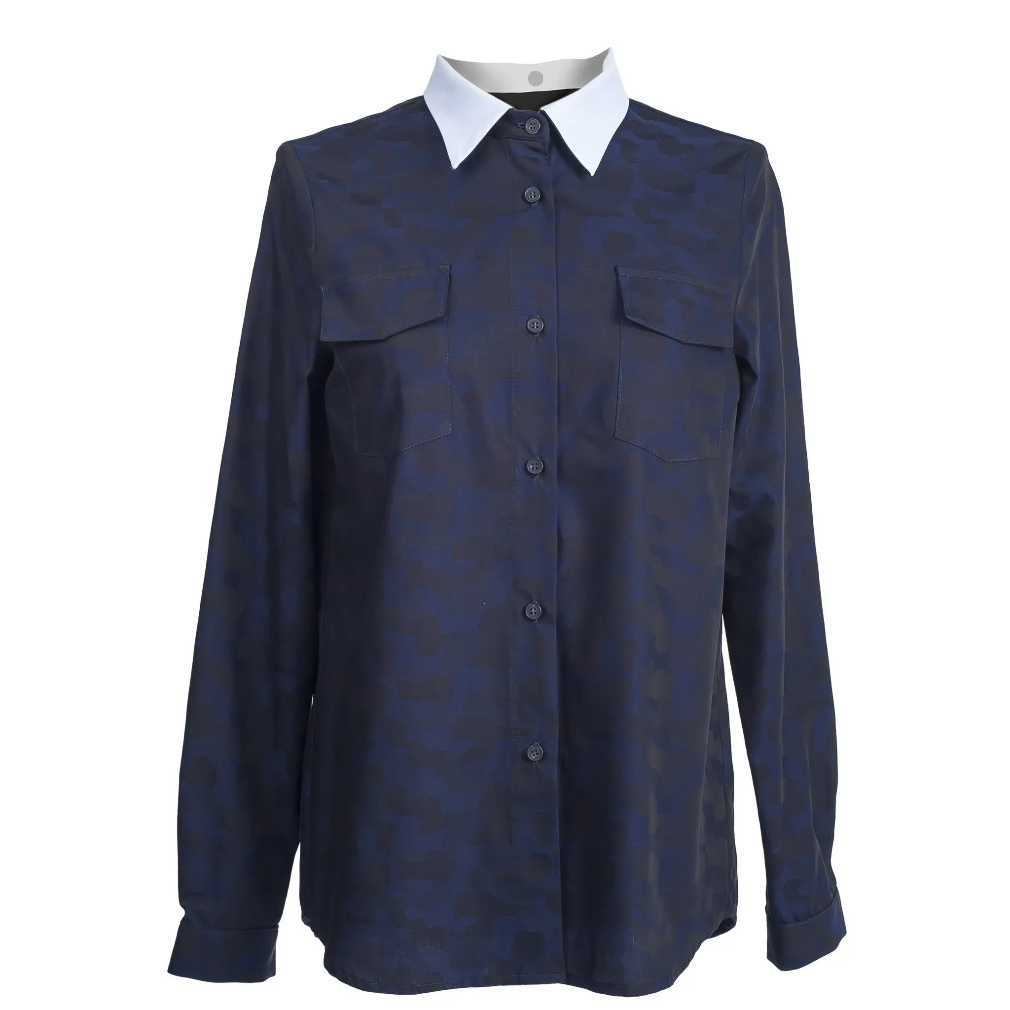 Casual blouse navy camouflage