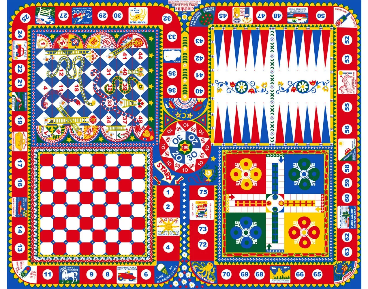 Clothkits® Games Tablecloth