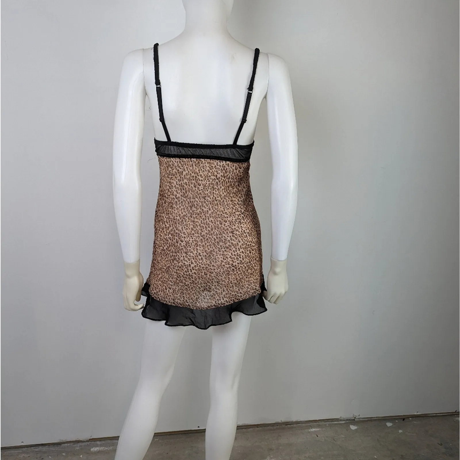 Leopard Print Babydoll Nightie S