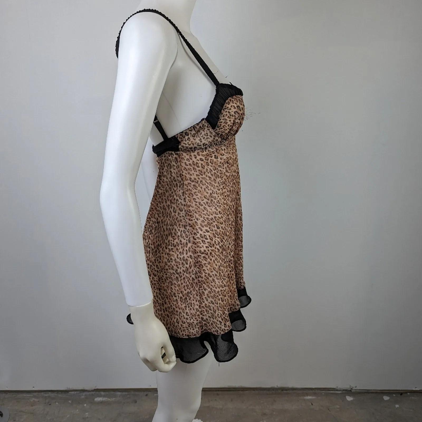 Leopard Print Babydoll Nightie S