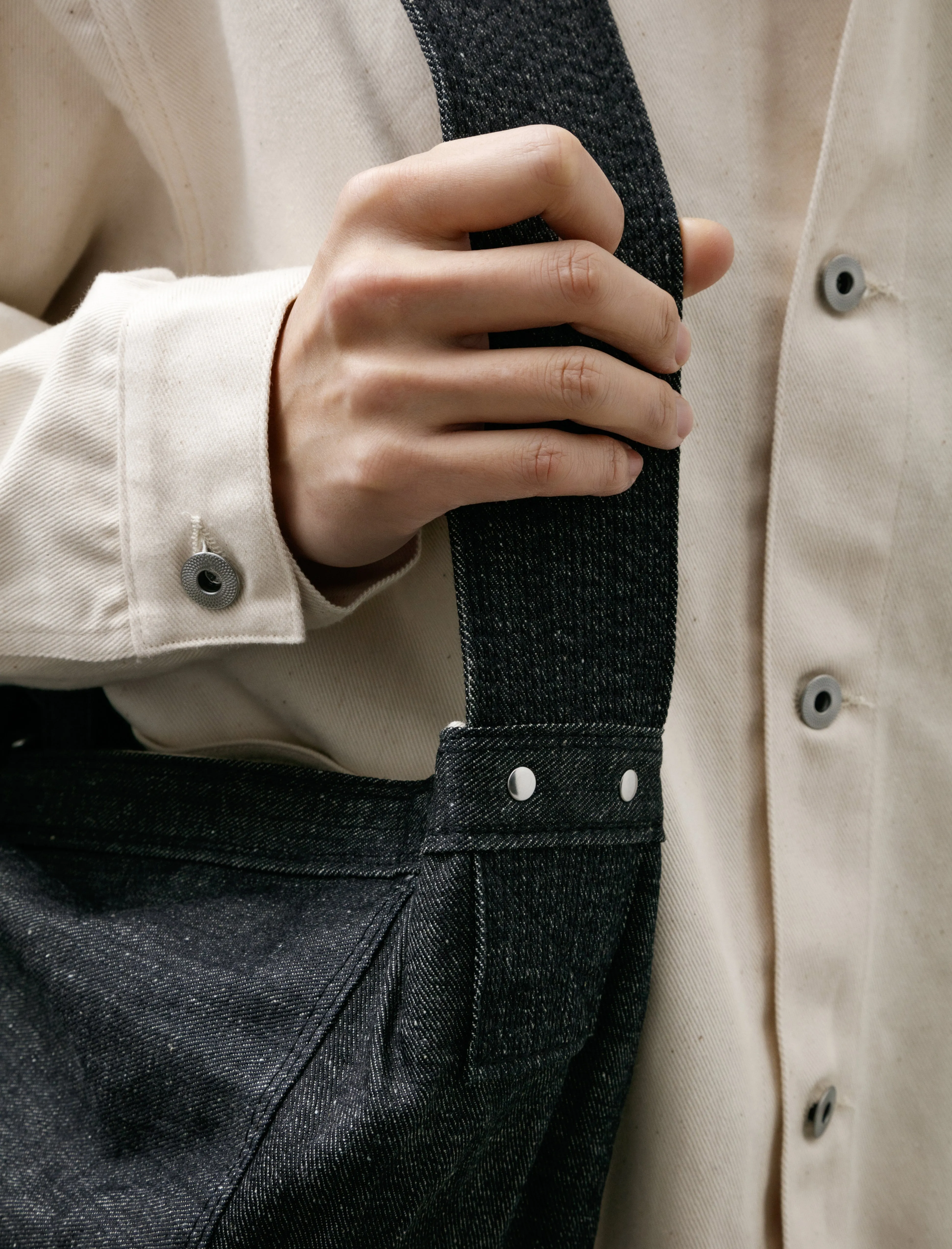 Lot 004 Newsboy Bag Raw Indigo