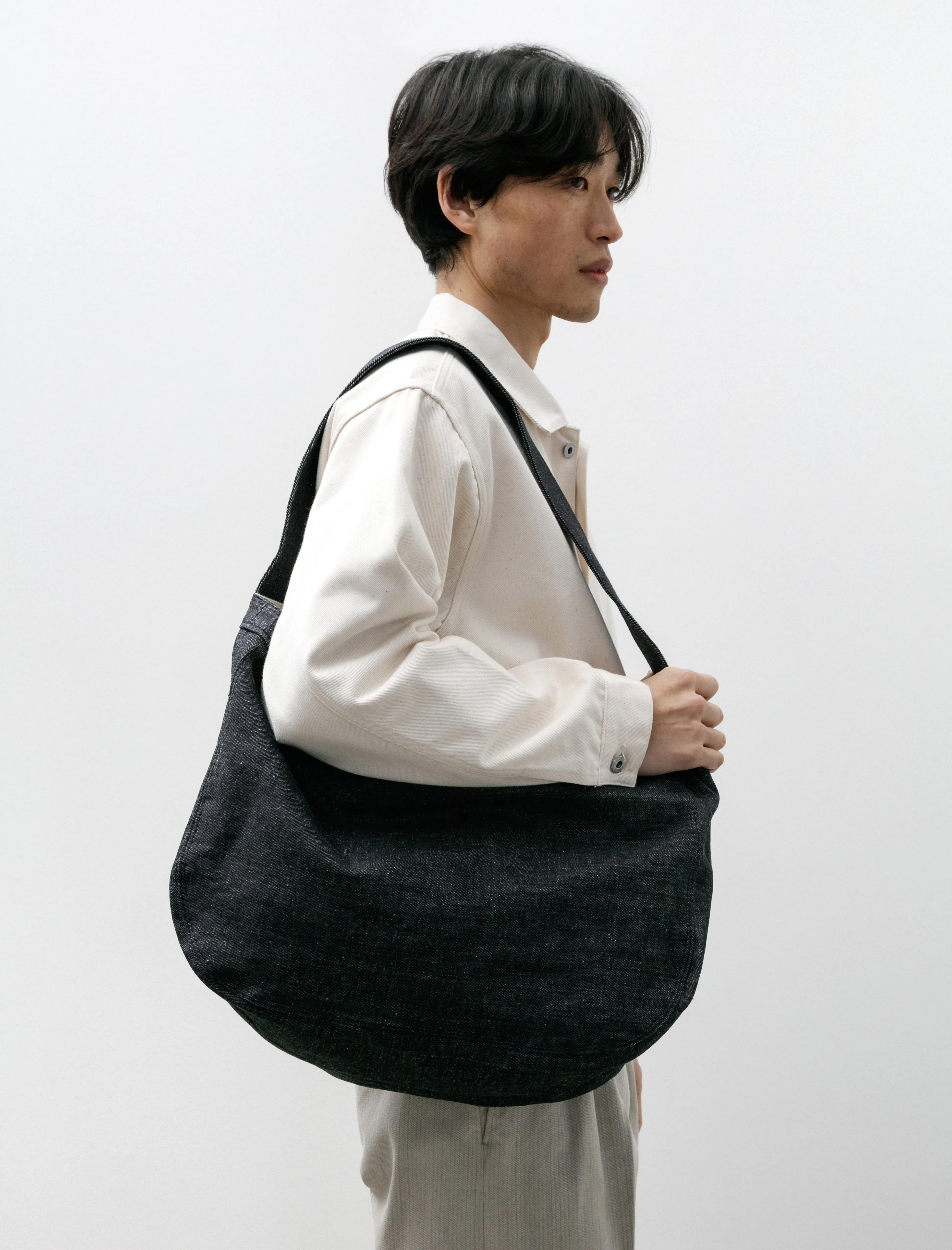 Lot 004 Newsboy Bag Raw Indigo