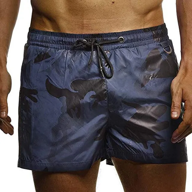 Men Camouflage Pattern Beach Shorts