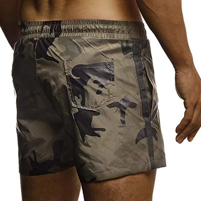 Men Camouflage Pattern Beach Shorts