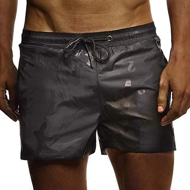 Men Camouflage Pattern Beach Shorts