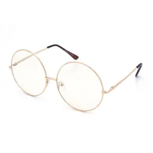 Metal Round Glasses with Clear Lens