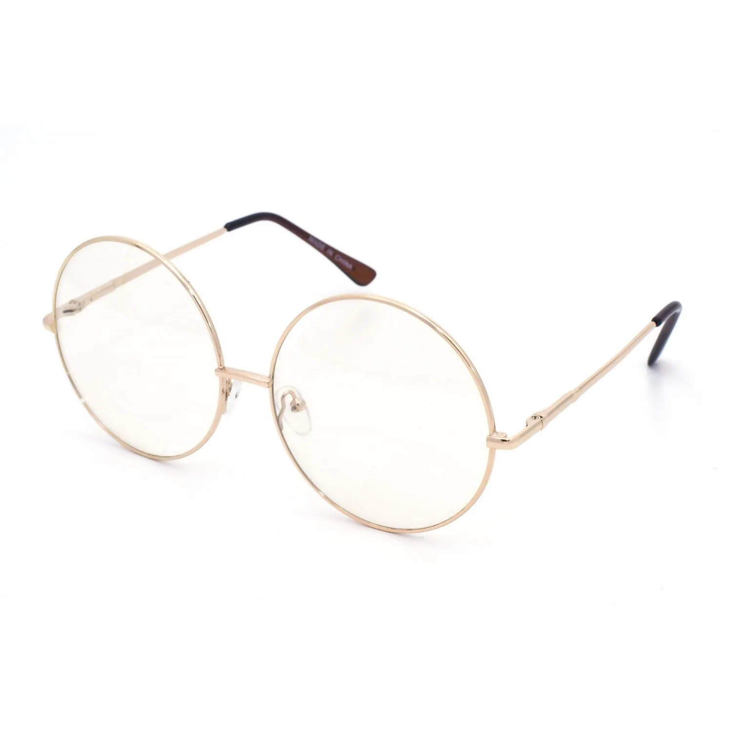 Metal Round Glasses with Clear Lens