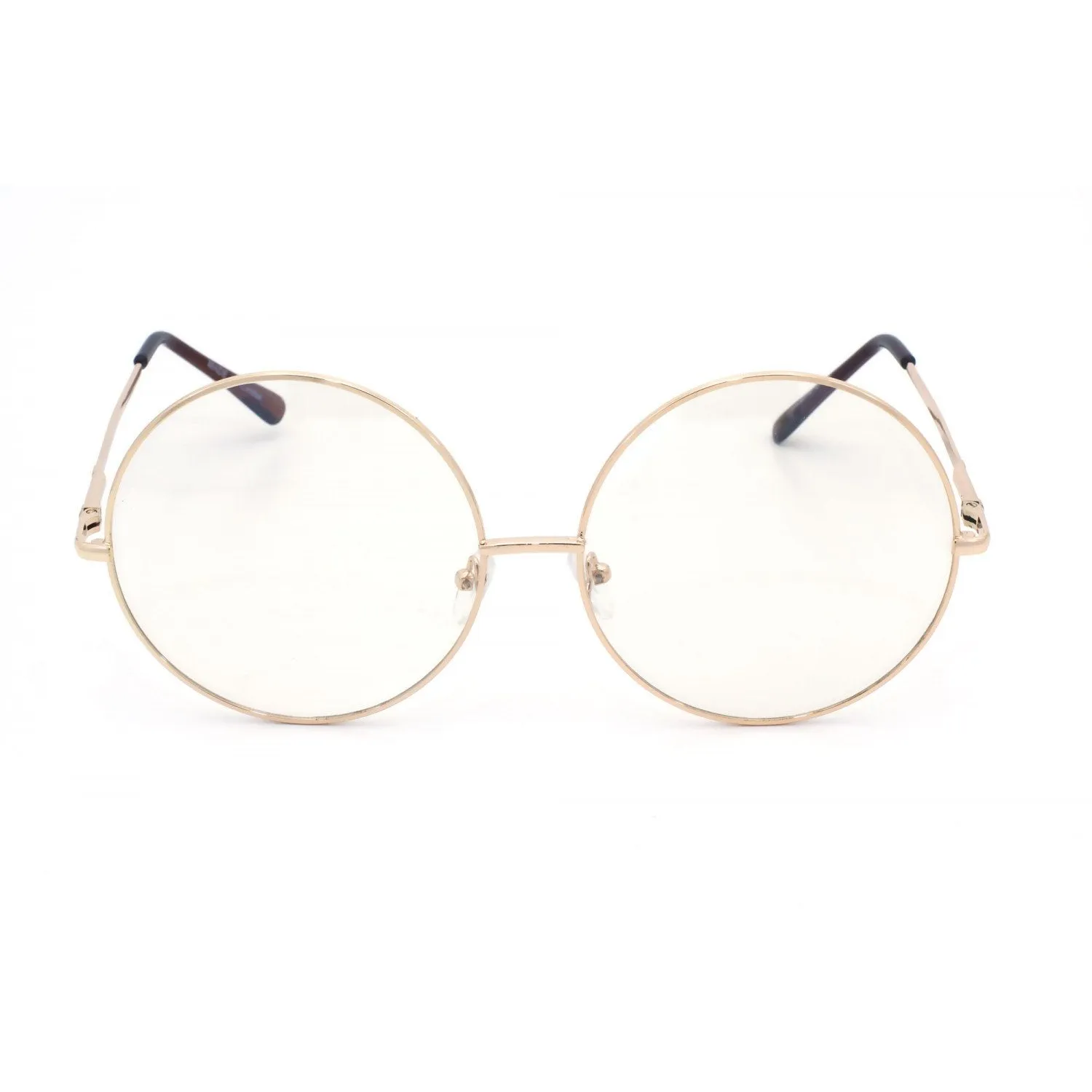 Metal Round Glasses with Clear Lens
