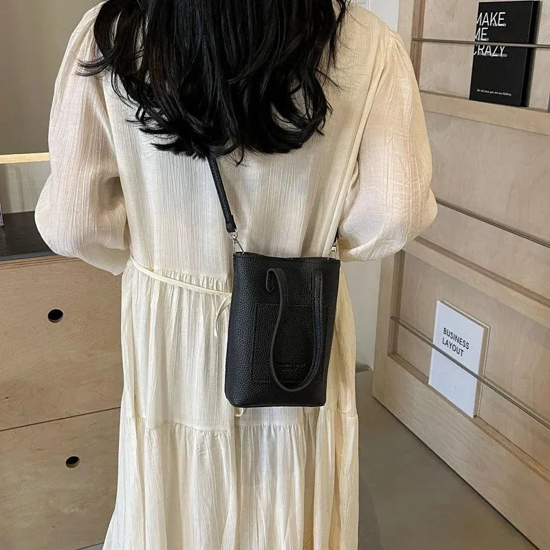 Mini Crossbody Bags Leather Women Phone Purses Snap Rectangle Outer Pocket