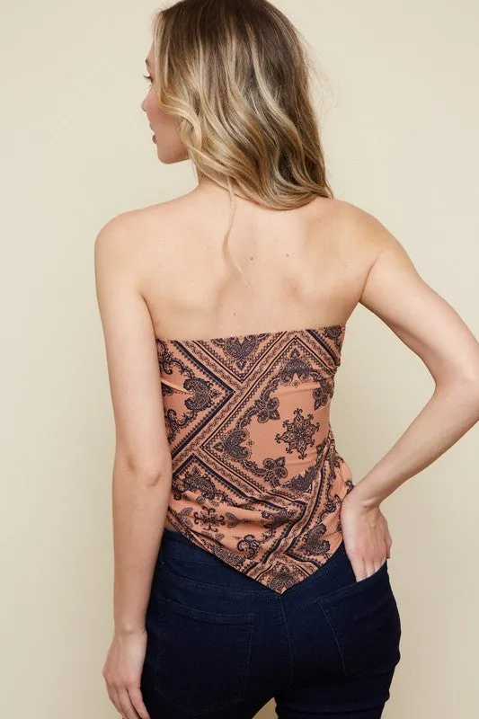 Printed Bandana Top