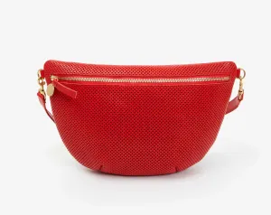 Red Perforated Grande Fanny