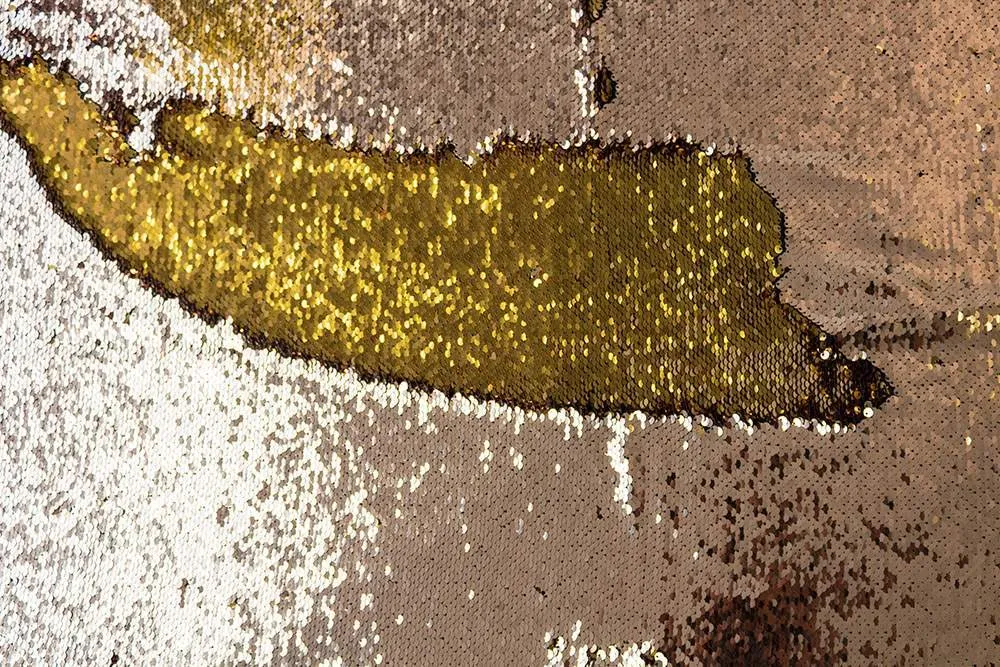 Rose Gold and Gold Sequin Fabric - Threaders