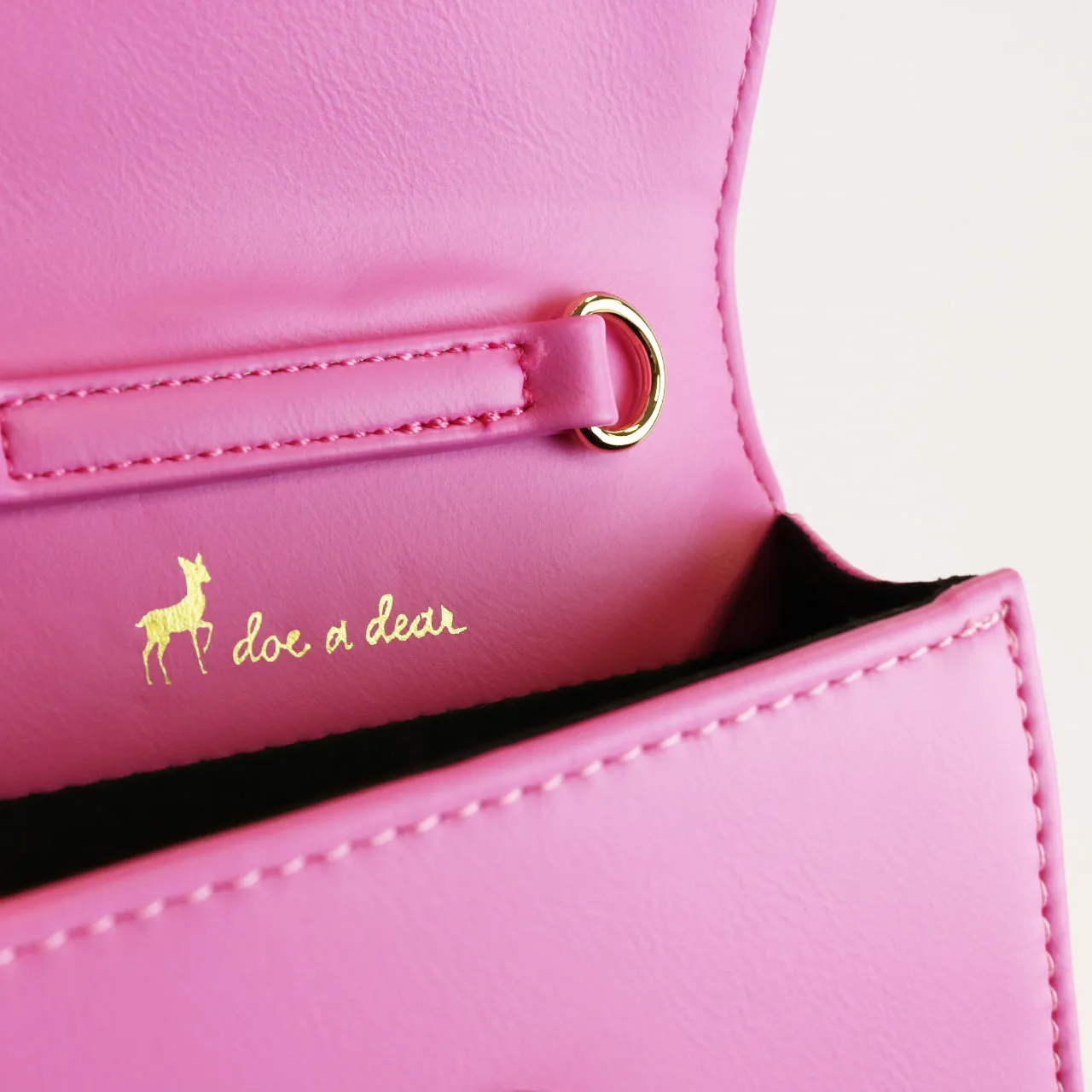 Unicorn & Cherry Applique Purse - Fuchsia