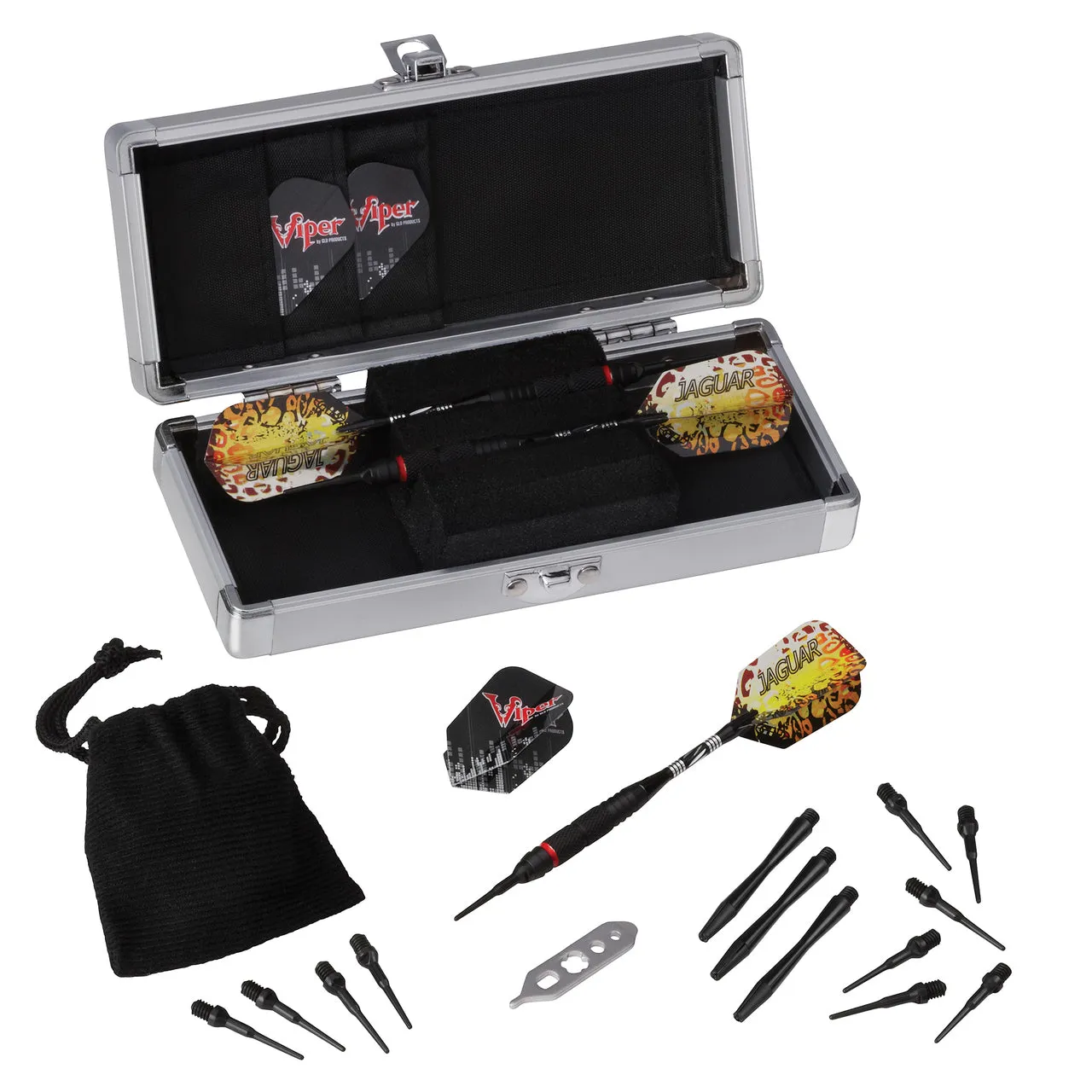 Viper Jaguar Tungsten Soft Tip Darts 2 Knurled Rings 18 Grams